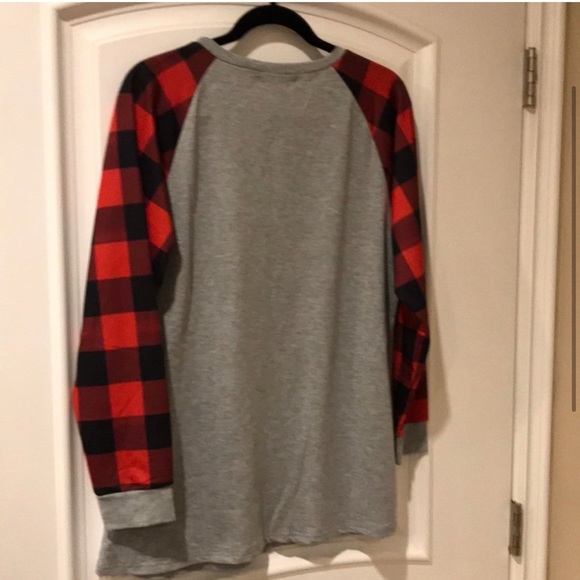 MISSLOOK true story check sleeve top size L - Picture 3 of 10